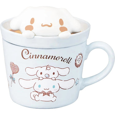 Sanrio Latte Art Mug Cinnamoroll 3D with Lid Light Blue - Kawaii Toys